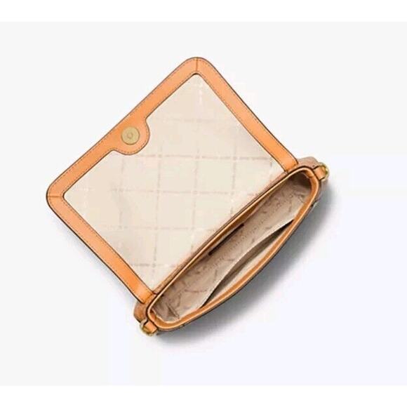 MICHAEL KORS Jet Set Medium MK Logo PVC Convertible Crossbody Pouchette Bag - Picture 9 of 12